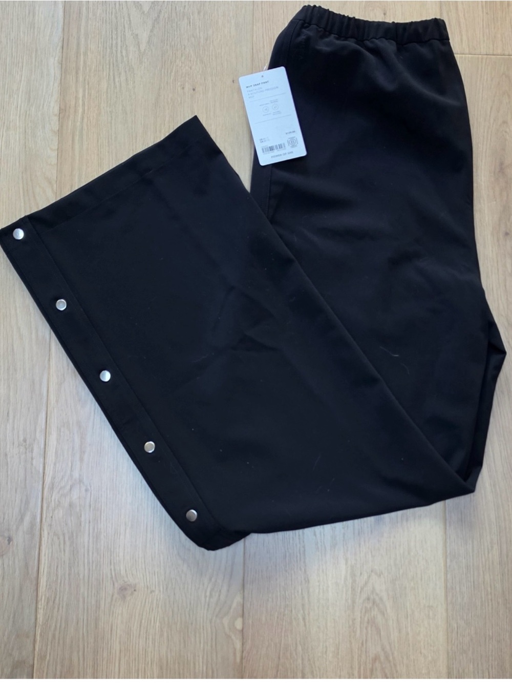 Athleta MVP Snap Black Wide-Leg Pants XS Petite